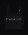 BLACK STUDDED BEBE TANK TOP