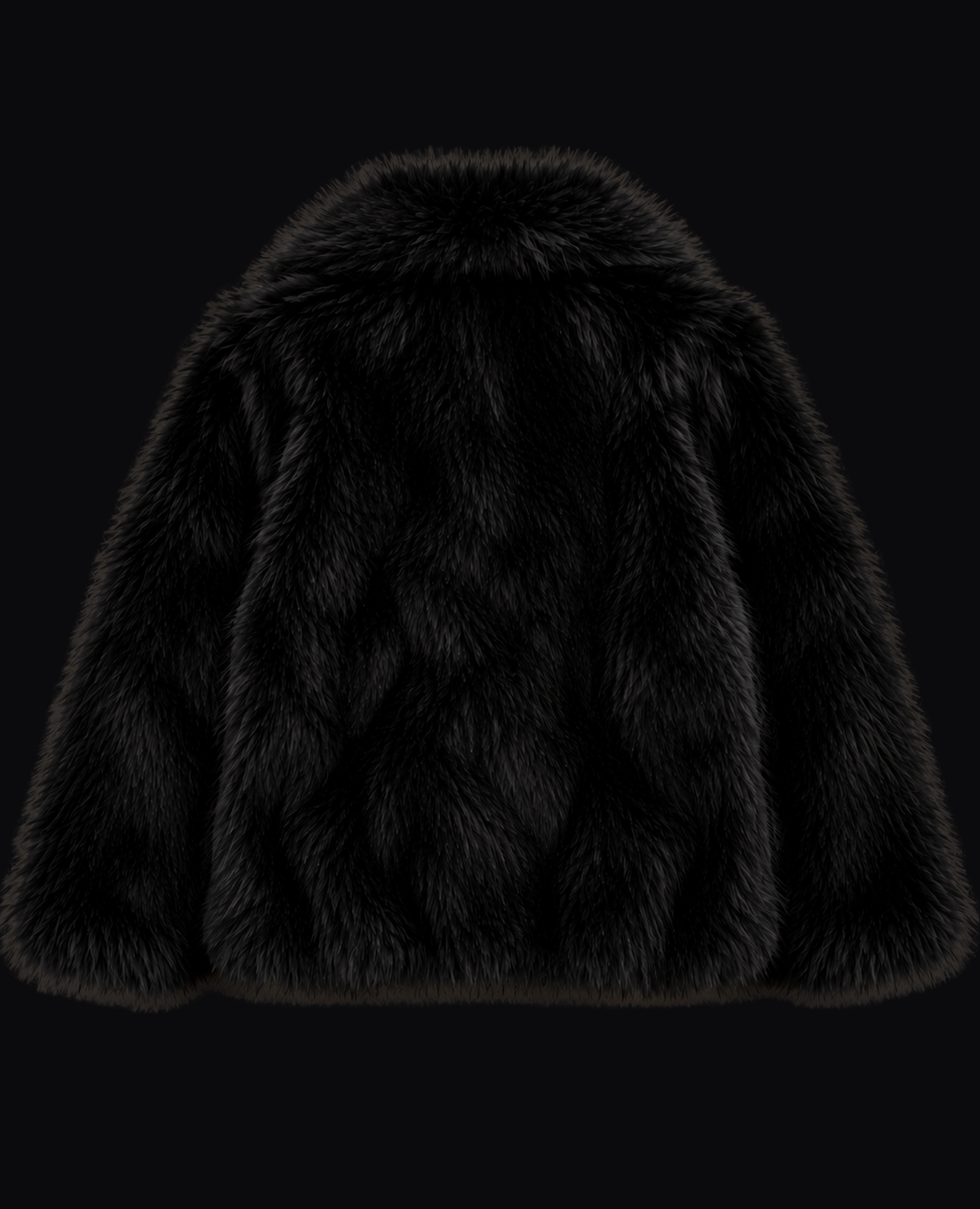 BLACK FUR COAT