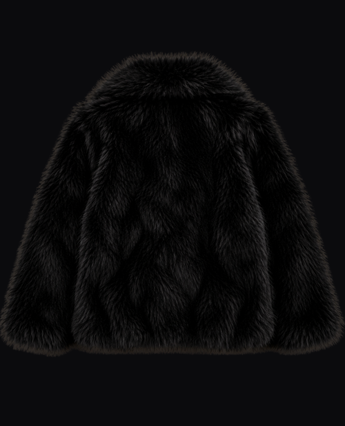 BLACK FUR COAT
