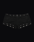 BLACK STUDDED MINI SHORTS