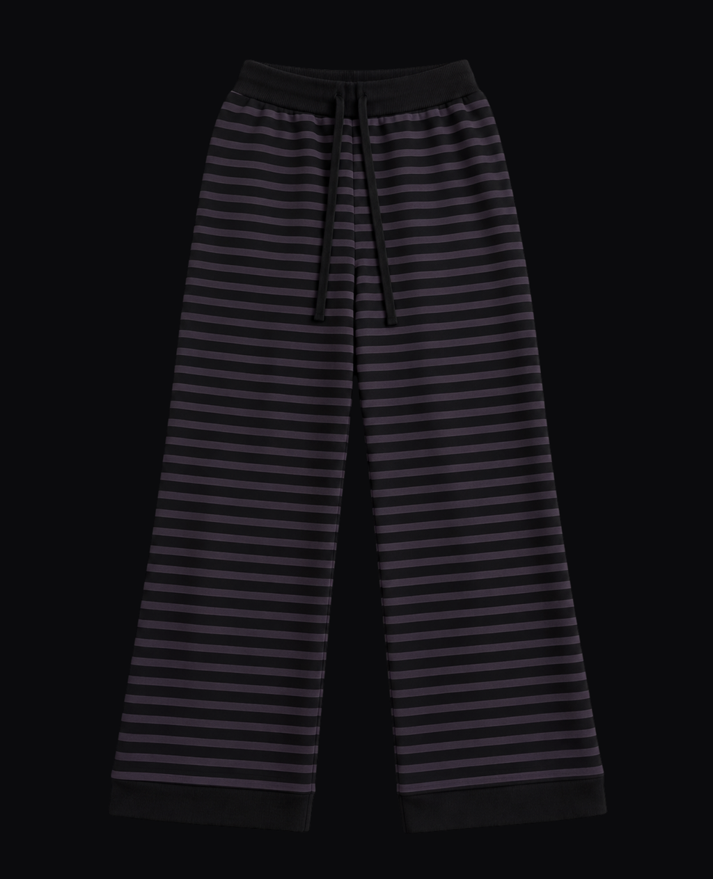 PURPLE STRIPED BAGGY PANTS