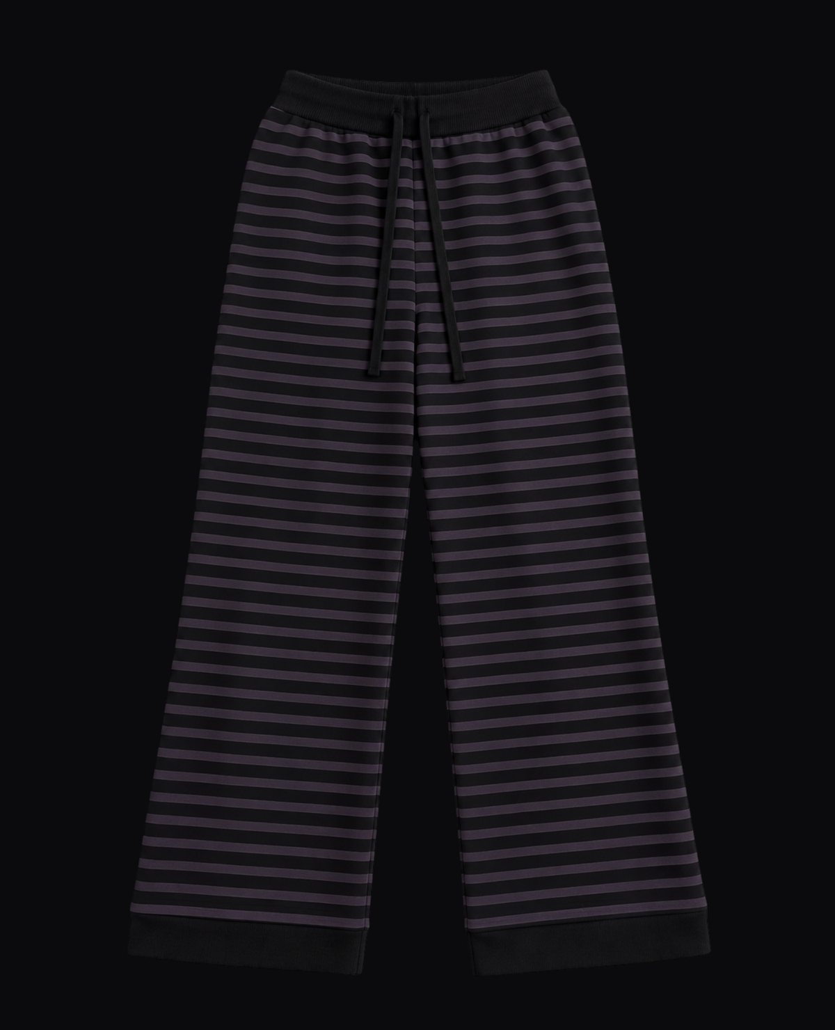 PURPLE STRIPED BAGGY PANTS