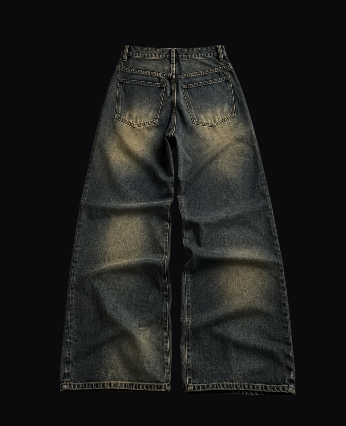 BLUE WASHED BAGGY JEANS