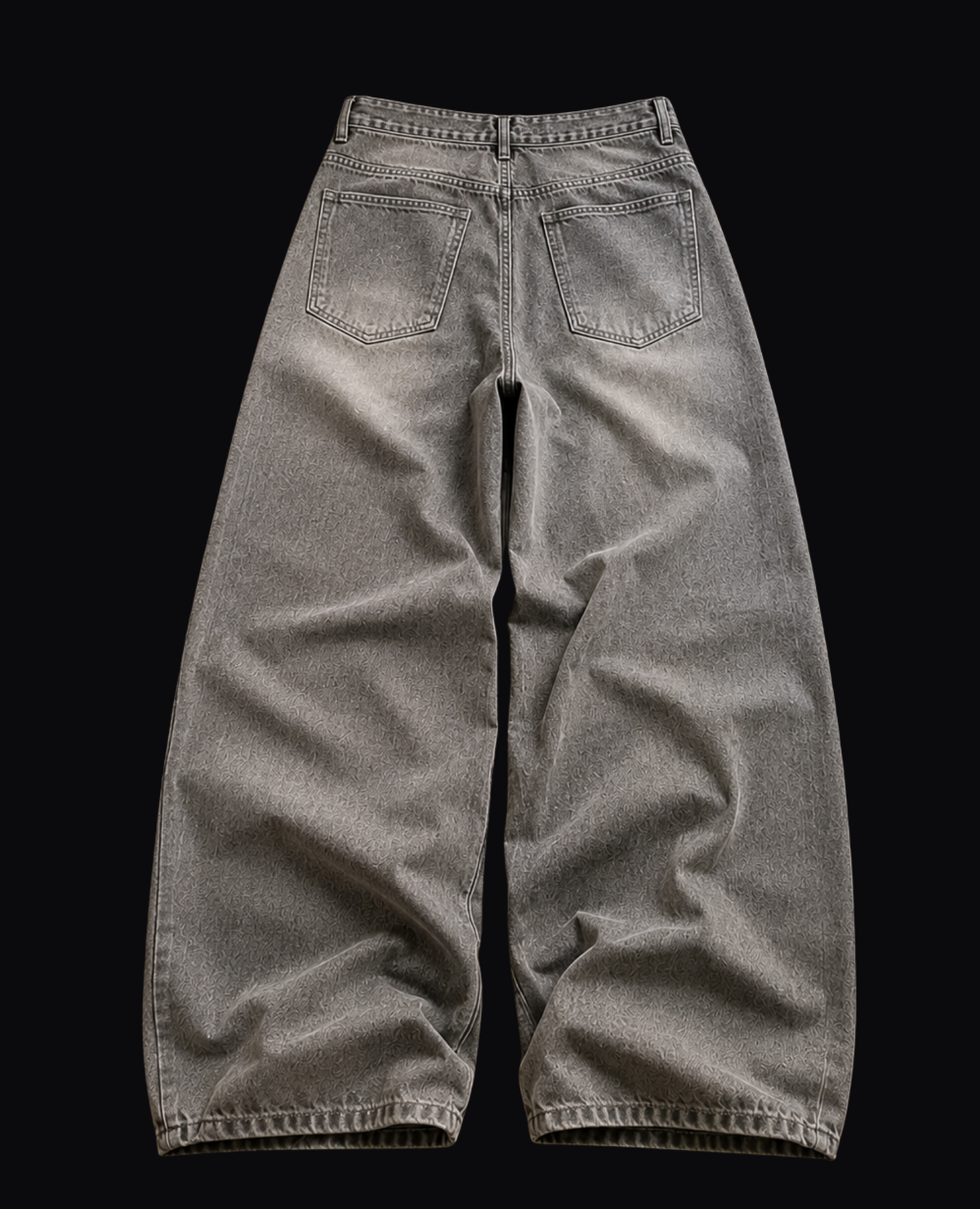 PALE GREY WIDE LEG JEANS