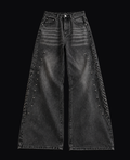 GREY STUDDED SIDE DETAIL JEANS