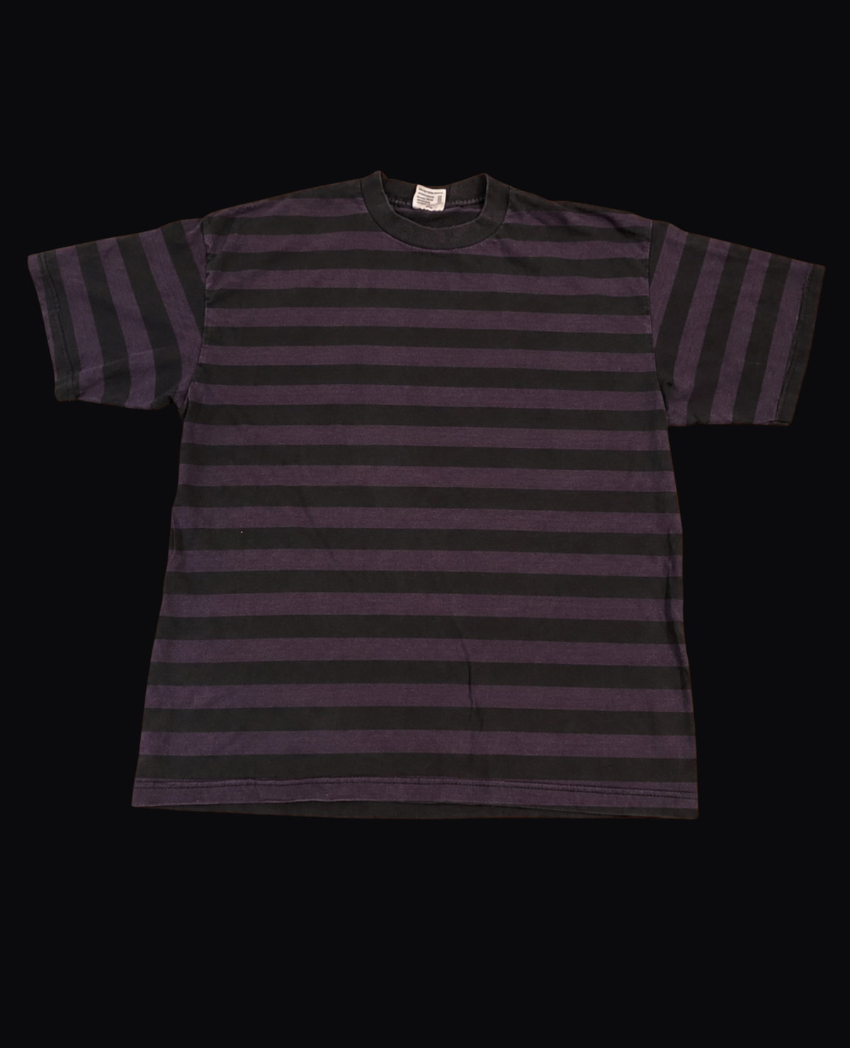 BLACK PLUM STRIPED OVERSIZED TEE