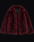 BURGUNDY FUR COAT