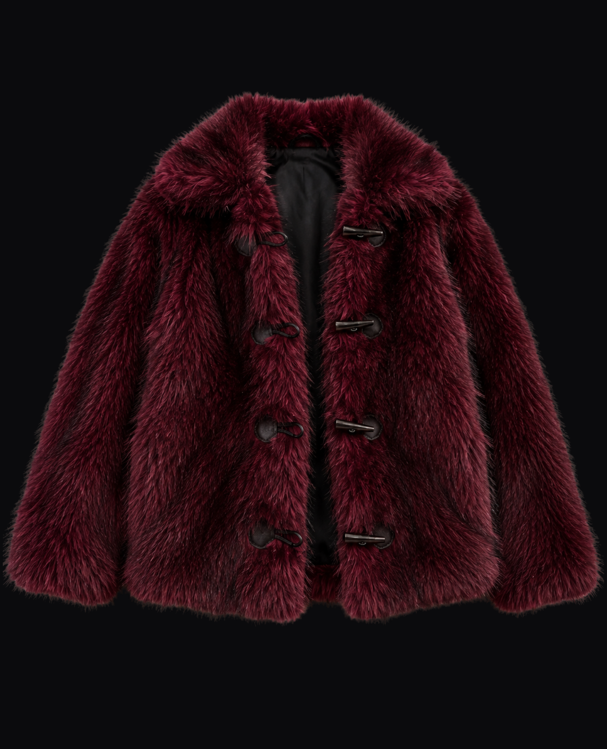 BURGUNDY FUR COAT