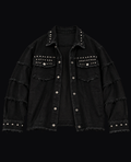 BLACK STUDDED DENIM JACKET