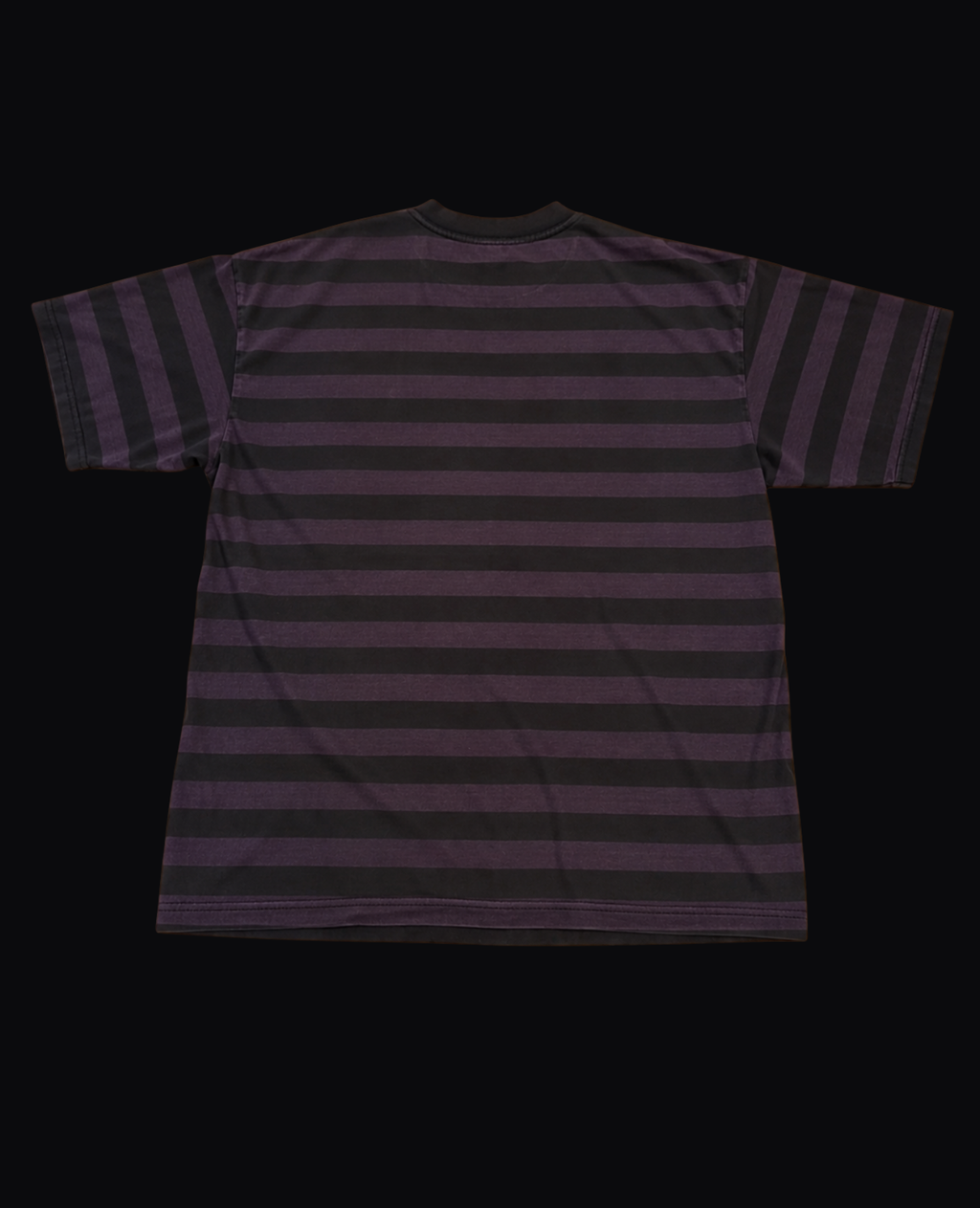 BLACK PLUM STRIPED OVERSIZED TEE