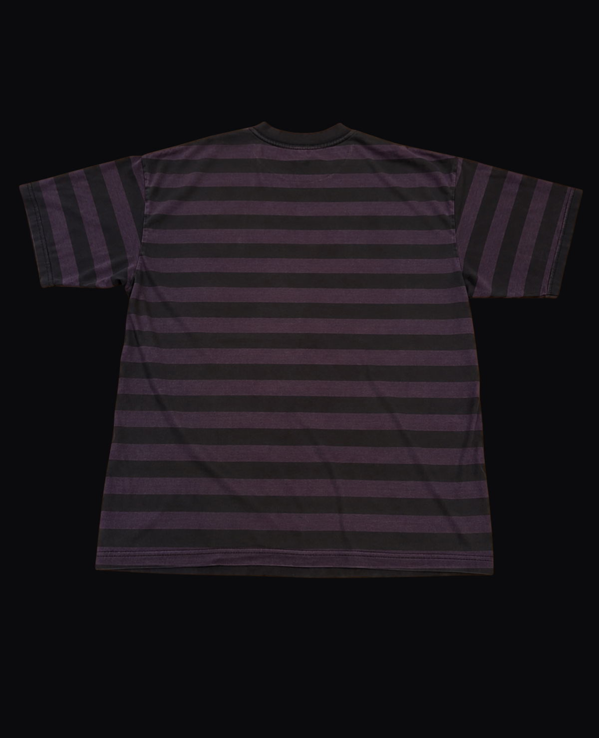 BLACK PLUM STRIPED OVERSIZED TEE