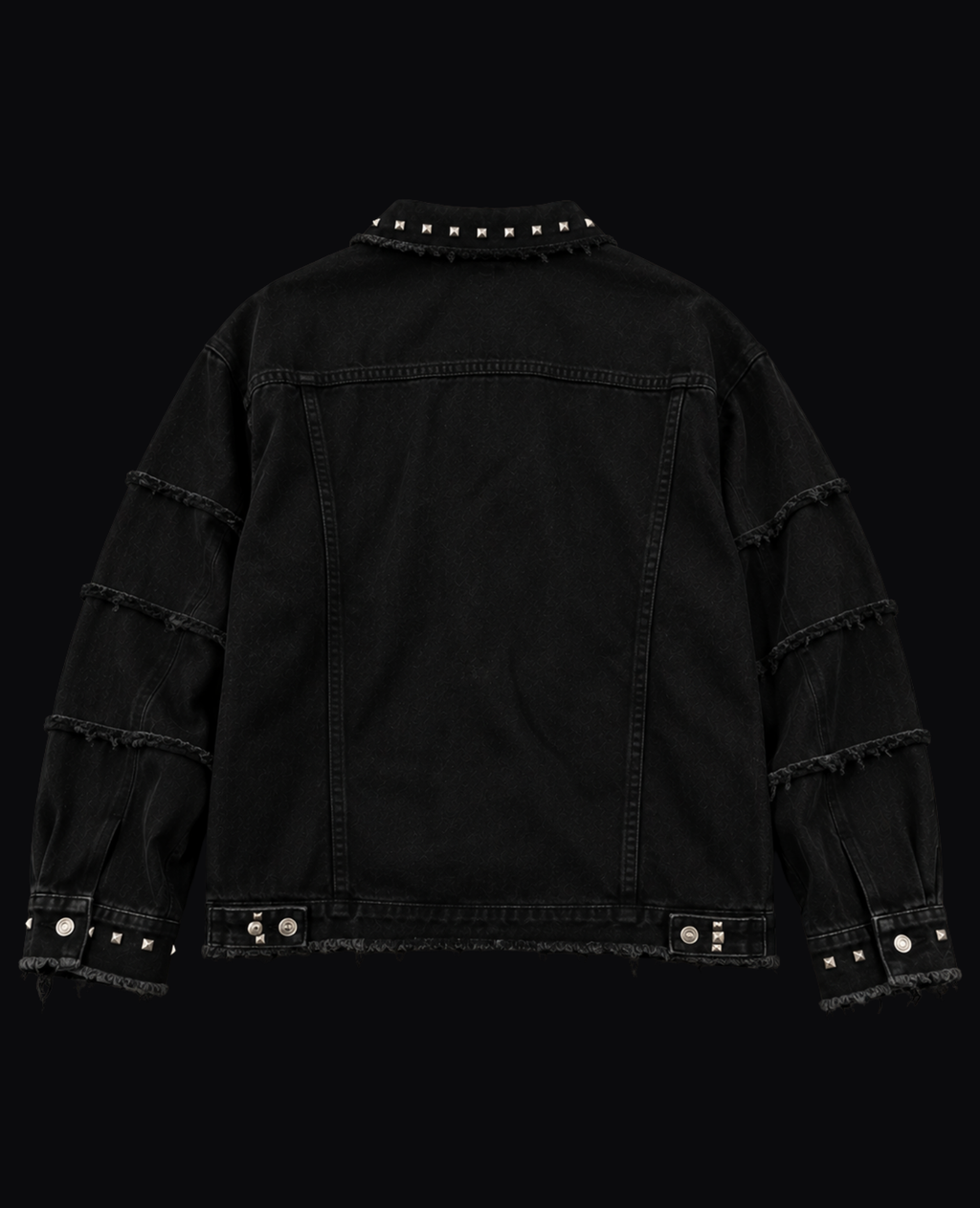 BLACK STUDDED DENIM JACKET