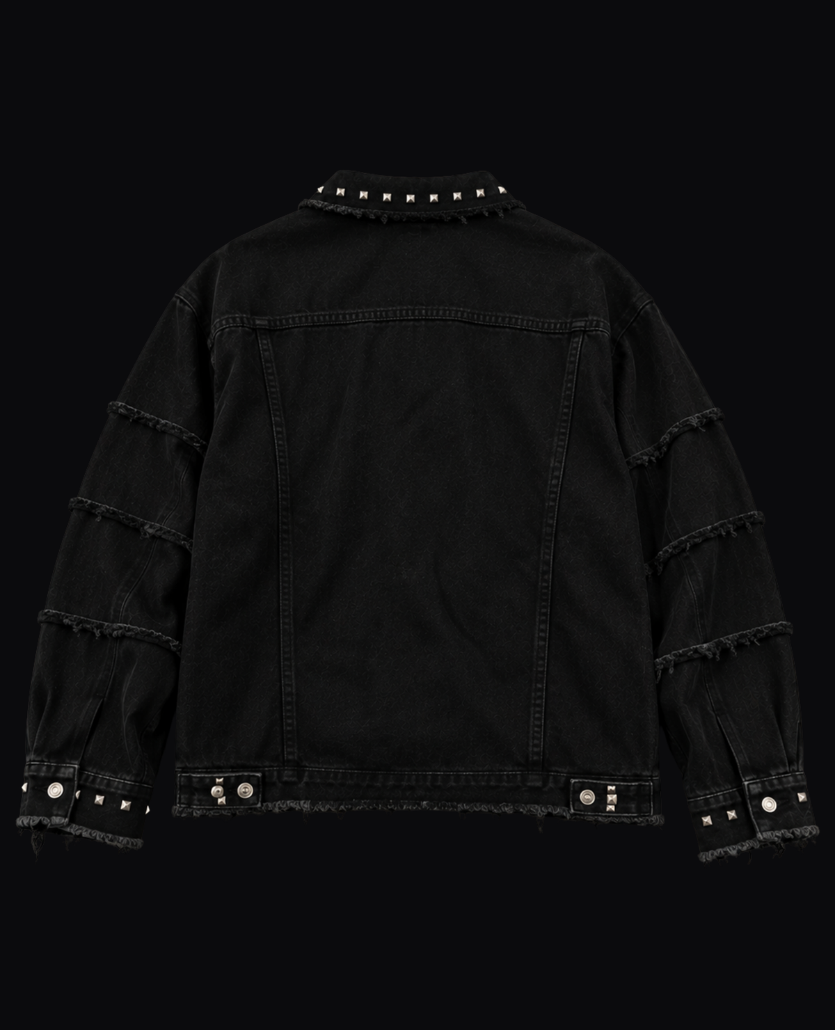 BLACK STUDDED DENIM JACKET