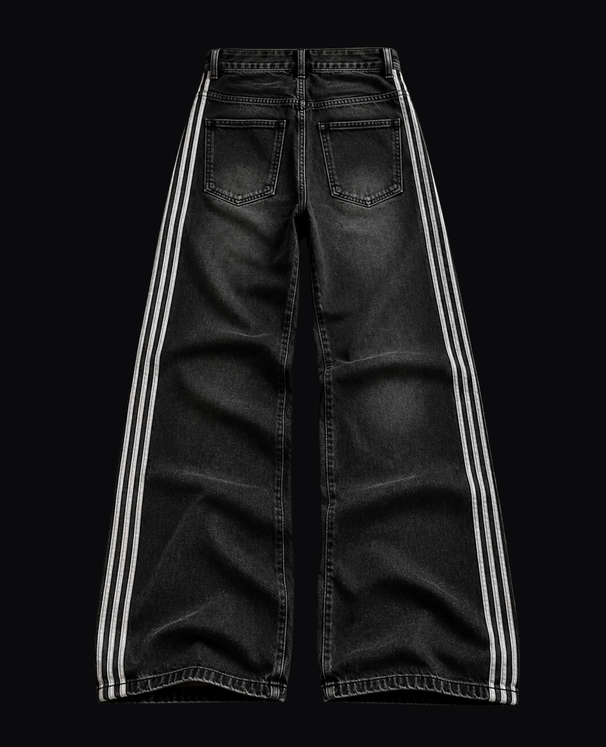 BLACK SIDE STRIPED JEANS