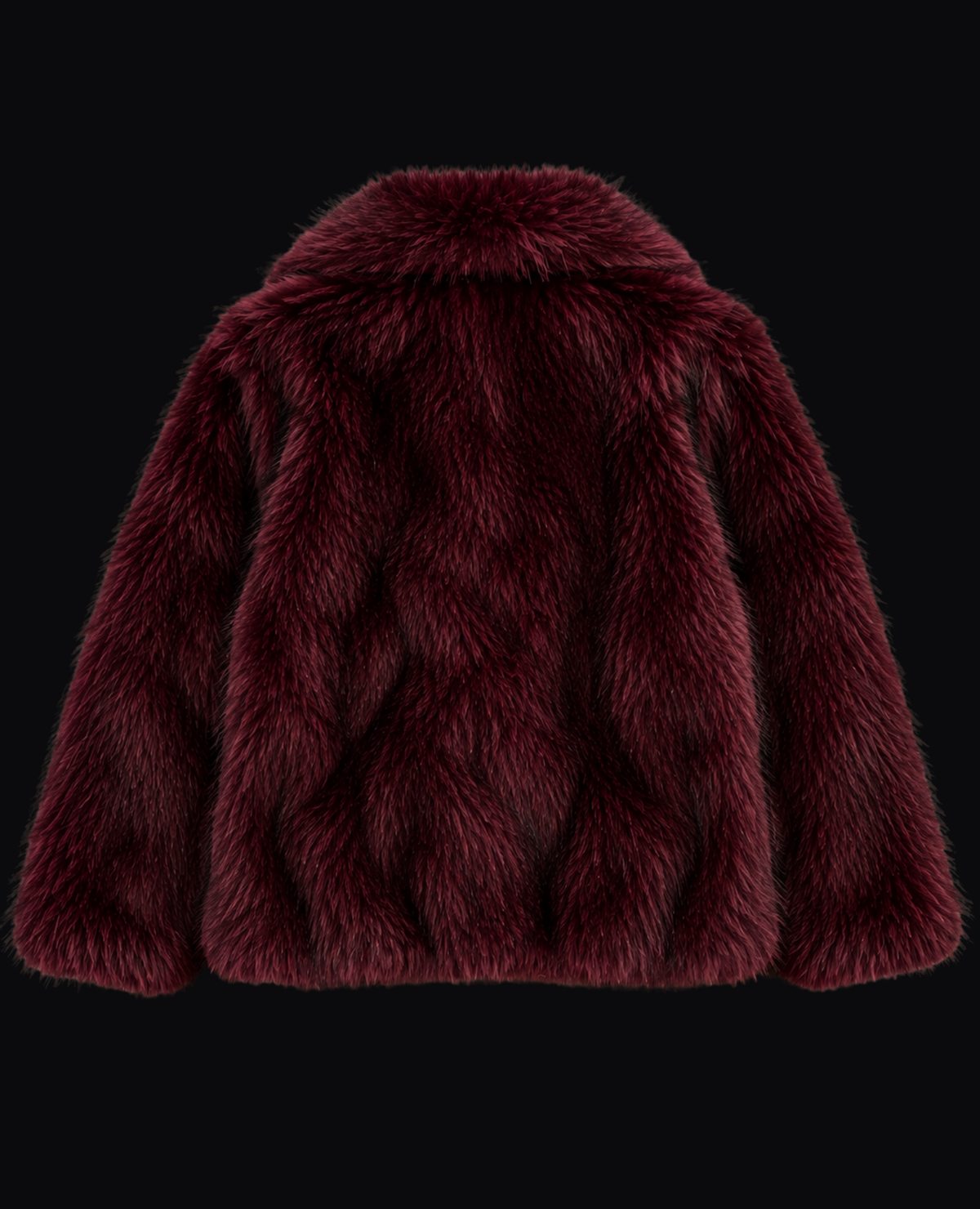 BURGUNDY FUR COAT