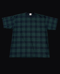 TEAL CHECKERED OVERSIZED TEE