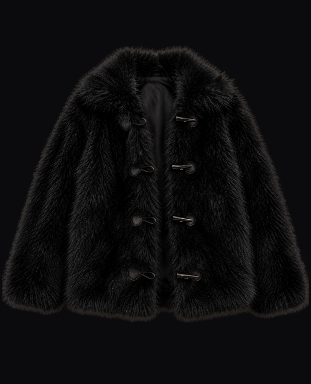 BLACK FUR COAT